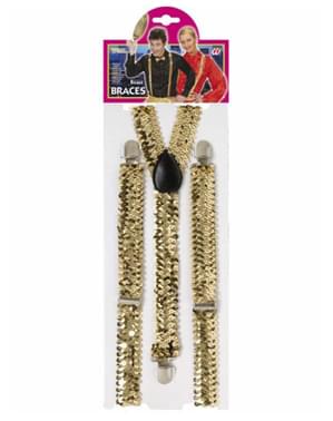 Bretels met gouden glitters