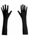 Gants noirs satinés élastiques