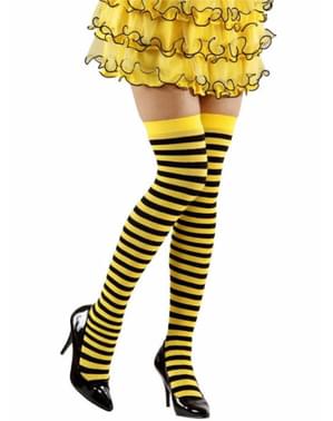 Gestreepte kousen wespenprint