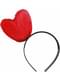 Red spun heart headband