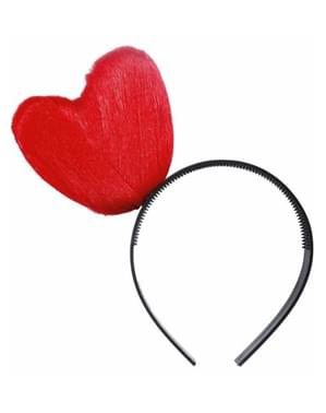 Bandolete de coração com fio vermelho