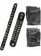 Studded Biker Gloves and Wristband