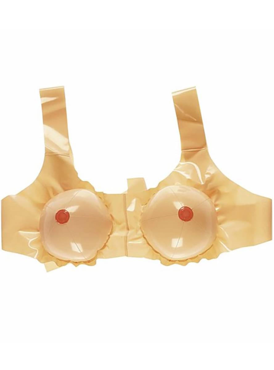 Bra with inflatable breasts