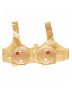 Bra with inflatable breasts