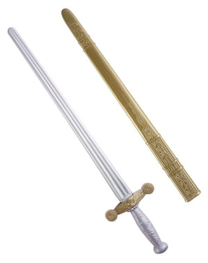 Pedang ksatria perak dan perunggu