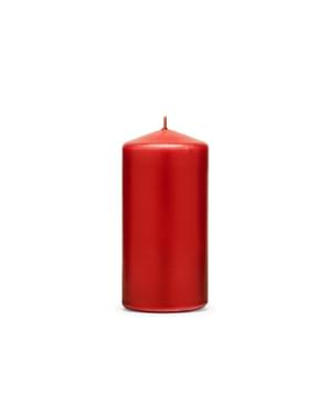 Set 6 Lilin Pilar Merah, 12 cm