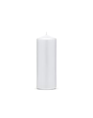 Set 6 Lilin Pilar Putih, 15 cm