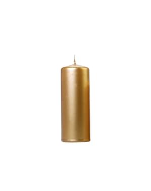 1 kultainen kynttilä (15x6 cm)