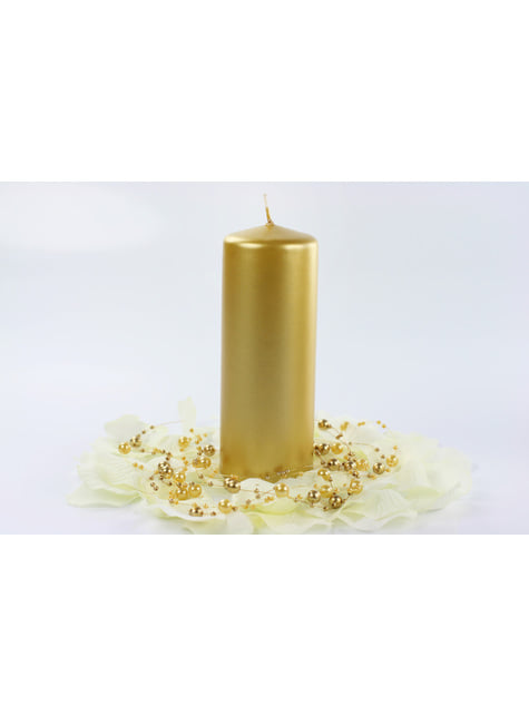1 Gold Candle (15x6 cm)