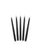 10 velas pretas mate (24 cm)