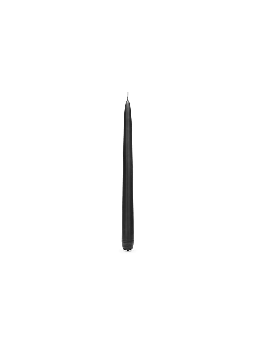 10 velas negras mate (24 cm)