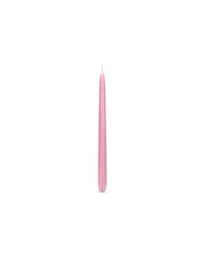 10 mat pastel roze kaarsen, 24 cm