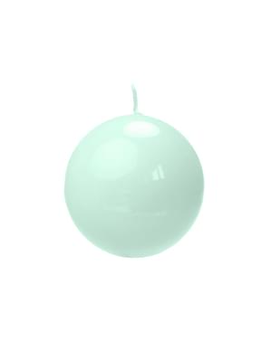Set 6 Lilin Mint Green Ball, 8cm