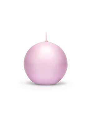 Set 6 Lilin Ball Light Pink, 10cm