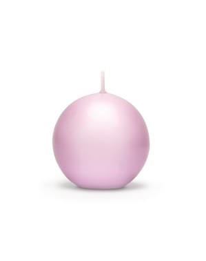 Set 6 Lilin Ball Light Pink, 8cm
