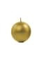 Set med 10 ljus sfäriska guldfärgade 6 cm