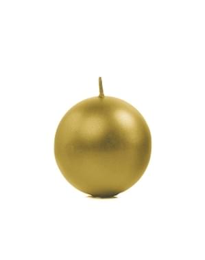 10 Gold Ball gyertyák (6 cm)