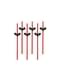 Komplekt 6 Bat Drinking Straws, Red - Halloween