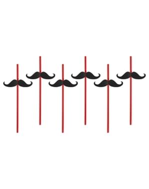 Set 6 Sedotan Minum Kumis, Malam Merah - Hen