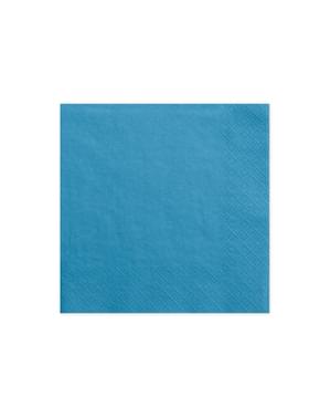 20 ब्राइट ब्लू पेपर नैपकिन का सेट