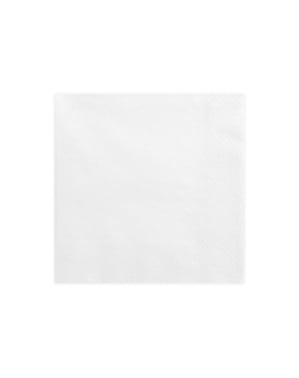 20 व्हाइट पेपर नैपकिन का सेट