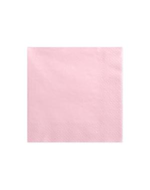 Set 20 Pastel Pink Paper Serbet