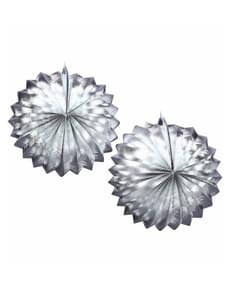 Decorative silver balloons