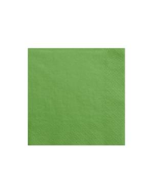20 Fern Yeşil Kağıt Peçeteler