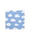 20 Serviettes en papier bleues avec nuages - Little Plane