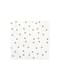 20 tovaglioli bianchi con stelle dorate di carta (33x33 cm)