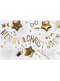 20 servilletas blancas con estrellas doradas de papel (33x33 cm)