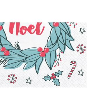 20 multikleuren papieren servetten met 