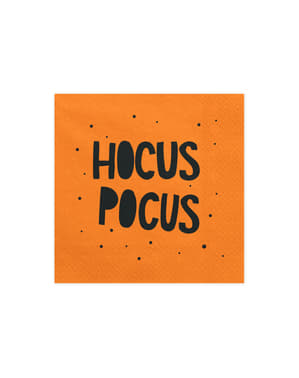 Set 20 Serbet Kertas Oranye & Hitam - Hocus Pocus