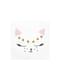 20 tovaglioli bianchi con stampa di gatto di cart (33x33 cm) - Meow Party