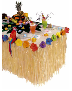Хавайска декорация на маса с цветя