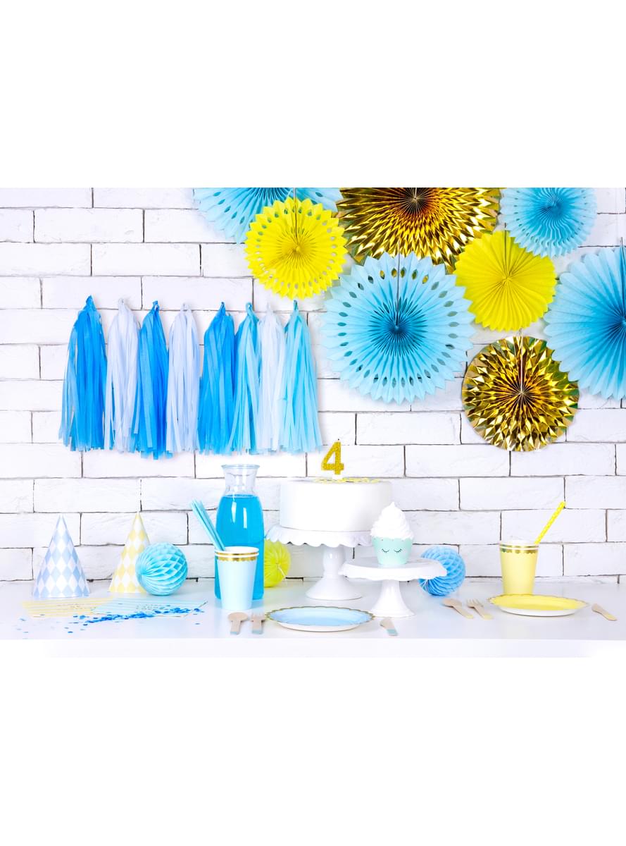 Set od 20 "Live Laugh Love" Papirni prtički, Pastel Blue - Yummy