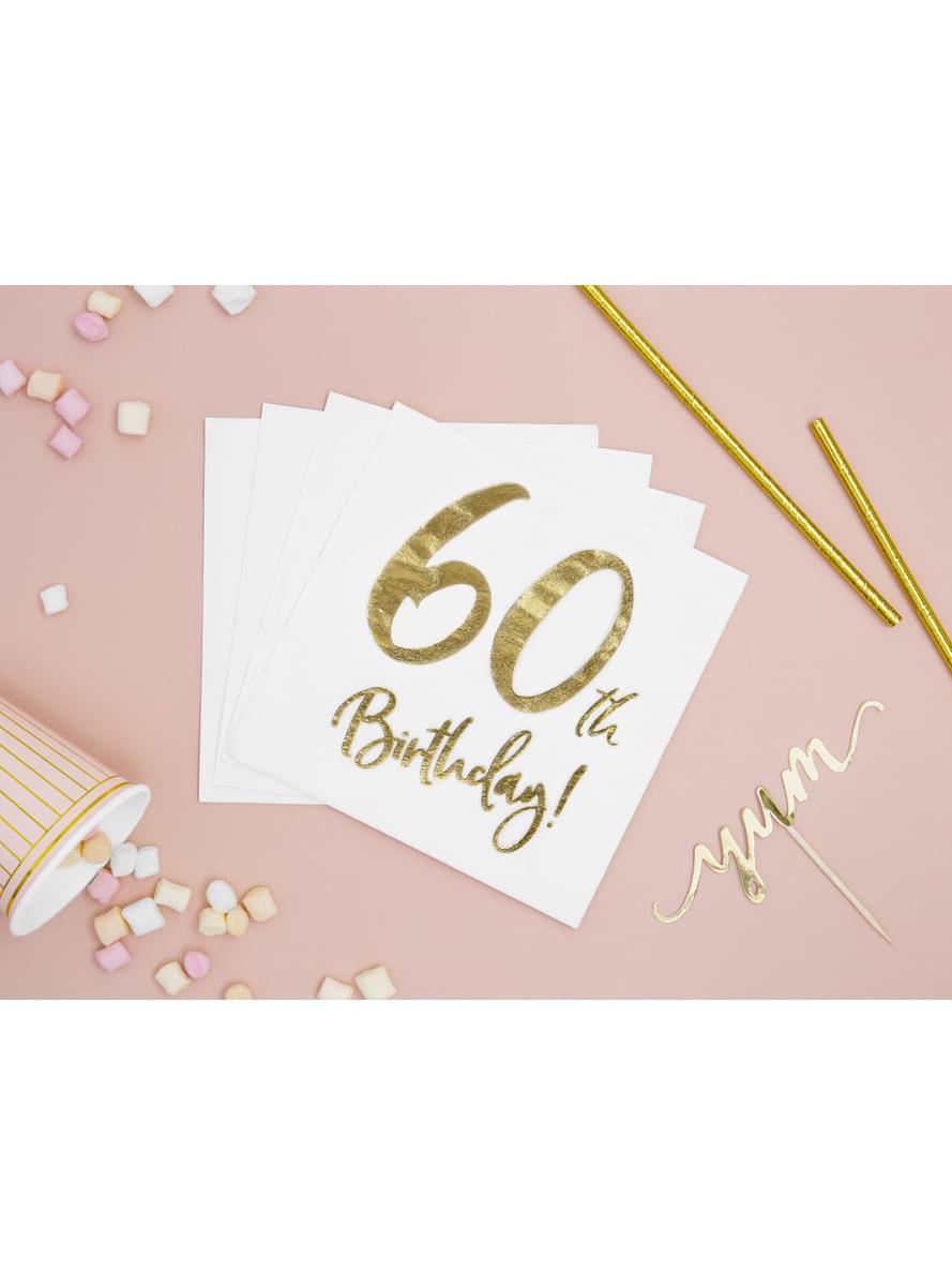 20 serviettes blanches 