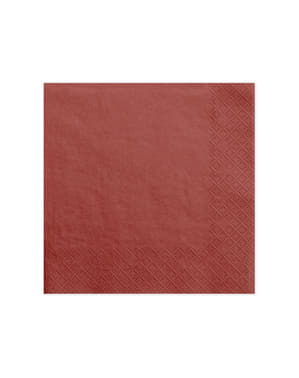 20 Kırmızı Kağıt Peçeteler, 40 cm