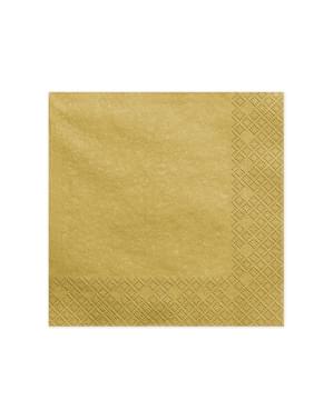 20 Altın Kağıt Peçete Takımı, 40 cm