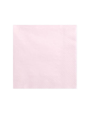 Set 20 Serbet Kertas Pink Muda, 40 cm