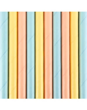 10 Renkli Kağıt Dilimleri Set - Yaz Saati