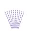 10 pajitas lilas con rayas blancas de papel - Space Party