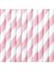 10 pailles roses pastel en papier - Unicorn