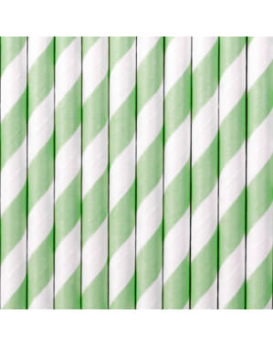Nane Yeşili Şeritli 10'lu Kağıt Dilim Seti