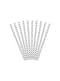 10 pajitas blancas con lunares negros de papel - Meow Party