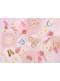10 pajitas rosas pastel de papel
