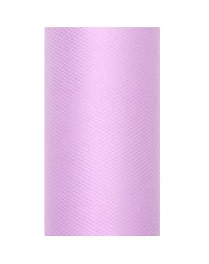 Gulung tulle dalam pastel lilac berukuran 15cm x 9m