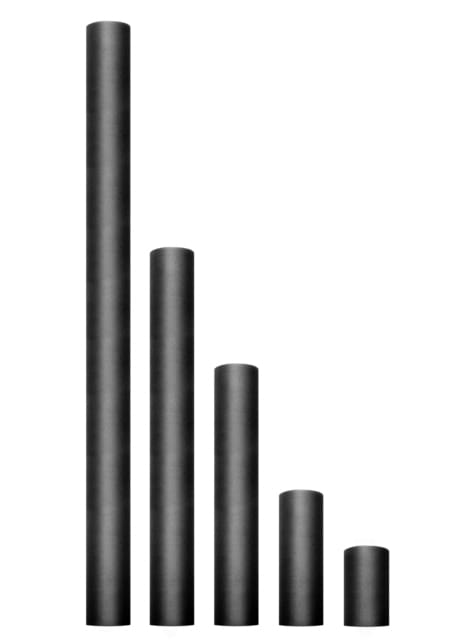 Zwarte tule rol van 15cm x 9m