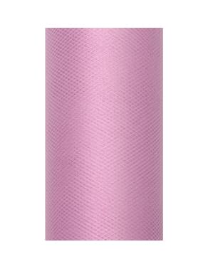 Gulung tulle berwarna merah muda sedang berukuran 15cm x 9m