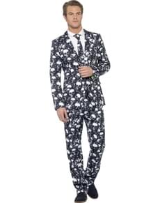 Skelett Kostüm für Herren elegant